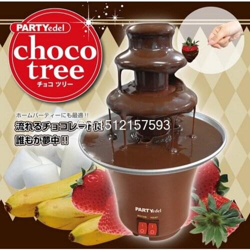 Household mini chocolate fountain machine chocolate fondue self-restraint belt heated as seen on tv