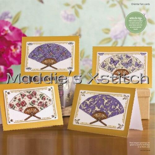 CD54 14ct Cross Stitch Kit Card Package Greeting Card Needlework Counted Cross-Stitching Kits Christmas Gift Oriental Fun Cards