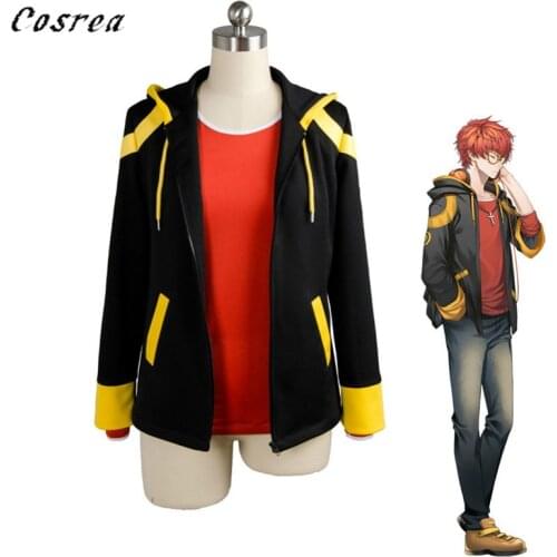 Games Original Mystic Messenger 707 Cosplay Costume EXTREME Saeyoung/Luciel Choi 7 Outfit Hoodies Sweatshirts For Men Boys
