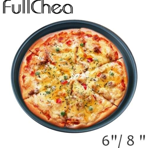 FullChea Cooking Tools 6''8'' Pizza Pan Baking Pan Carbon Steel Cooking Pan Non-stick Microwave Oven Cake Pans Bakeware Tools