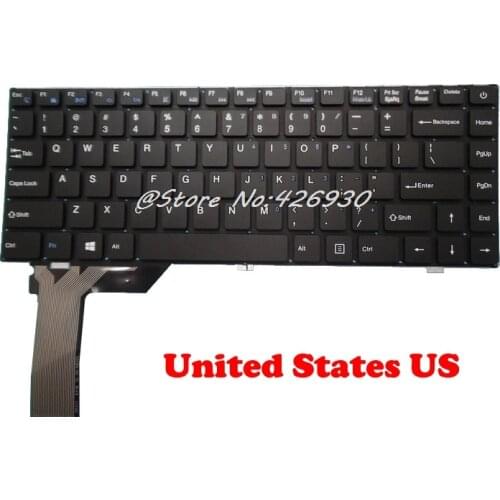 Laptop Keyboard For 343000055 DK300V YXT-NB92-22 / MB300-11-1 YJ-807 English US Russian RU Without Frame
