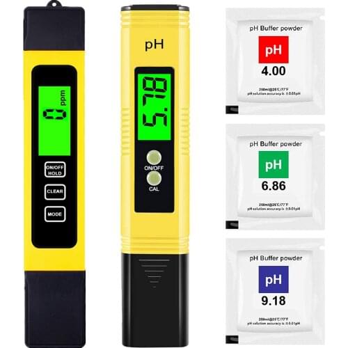 PH Meter & TDS Meter Combo, Upgraded Backlight PH TDS EC & Temperature 4-in-1 Water Quality Tester, High Accuracy Digital Water
