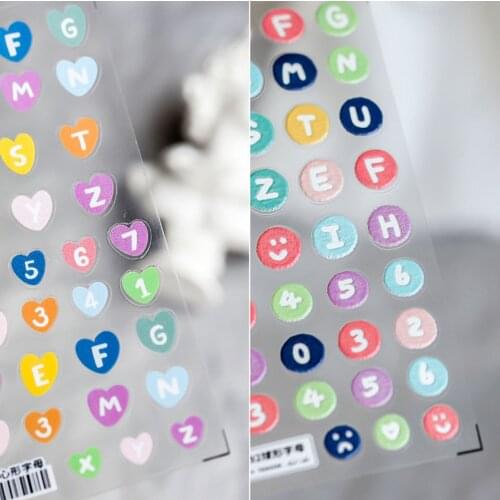 Colorful Alphabet Design Typography High Quality 3D Engraved Nail Stickers Nail Art Decorations Nail Decals Design