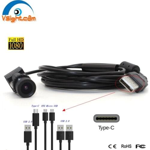 HD 1080P Micro USB Mini Camera Wide Angel OTG USB CCTV Security Camera Type-C Industrial Test For Android Mobiles Use