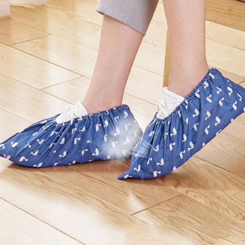 Flamingo Reusable Elastic Shoe Cover 2019 Dust Proof Feet Covers Student Machine Room Feet Cover Home Washed Antiskid Overshoes