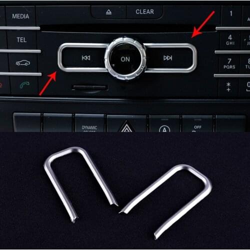 For Mercedes Benz A B E Class GLA GLE CLA W205 W212 C117 Middle Control CD Panel Button Decorative Frame Cover Trim stickers