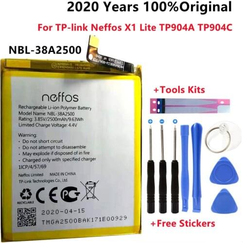 NEW 2020 YearsOriginal 2500mAh NBL-38A2500 battery For TP-link Neffos X1 Lite TP904A TP904C Mobile phone+Tools Kits