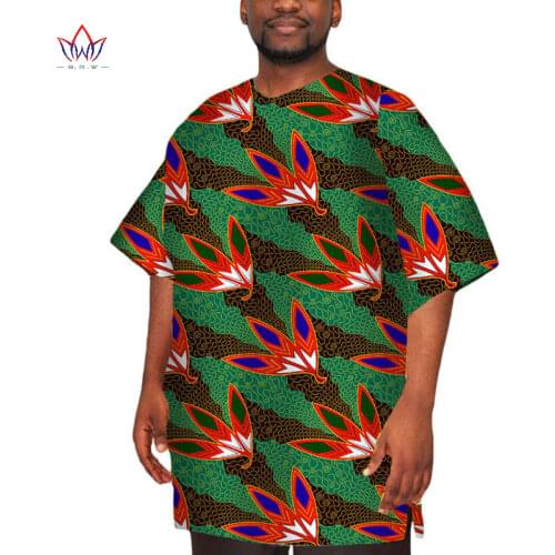Casual Short Sleeve Shirt African Clothes Men T Shirt Classic Africa Print Bazin Riche Tops Traditional African Clothing WYN10