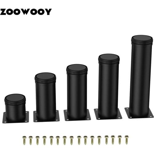 4pcs 5-35cm Adjustable Stainless Steel Metal Furniture Legs Matte Black,for Table Legs Sofa Legs Metal Furniture Support feet