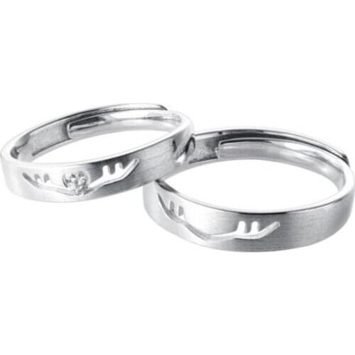 Silver Rings 100% Guaranteed Real 925 Sterling Silver Jewelry Open Ring with Cubic Zirconia