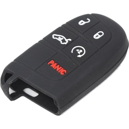 5 Buttons Silicone Remote Key Fob Cover Case for Jeep Grand Cherokee Renegade Chrysler 300 Durango Charger Challenger