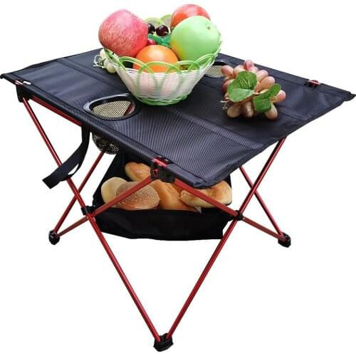 Outdoor Foldable Fishing Table Ultralight Oxford Cloth Folding Picnic Table Camping Table Collapsible Portable