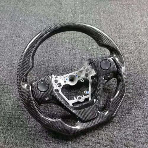 Cuatomized Full Carbon Fiber Sports Steering Wheel Alcantara Leather compatible for Toyota Harrier 2016-2021