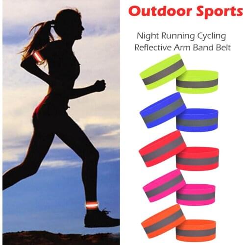 Reflective Armband Belt Strap For Outdoor Sports Night Running Cycling Arm Belt Riding Jogging Safety Armband Belt Strap Sports