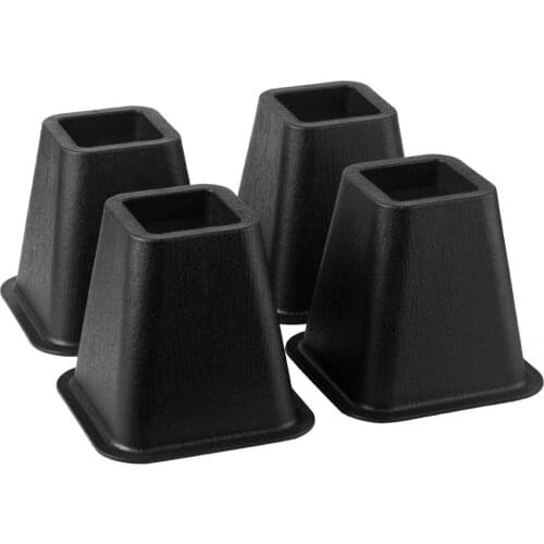 WSFS Hot 4pcs Protecting Furniture Lift Blocks Leg Feet Furniture Risers Aid for 12cm Top raising Table Wood Floor bed chair etc