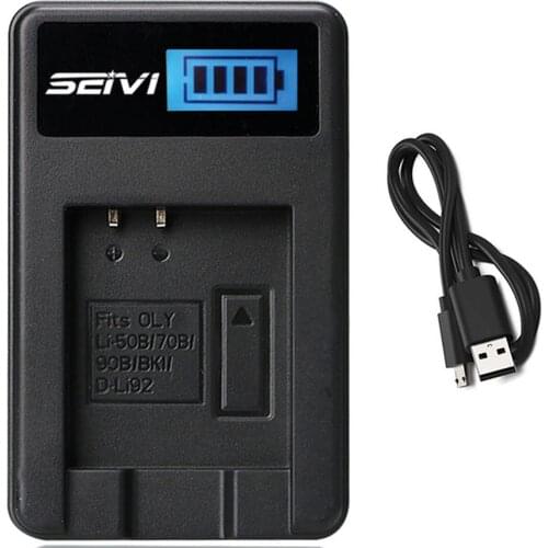 LCD USB Battery Charger for Sony MHS-PM1 Webbie HD Camera and MHS-CM5, MHS-PM5 Bloggie HD Camera