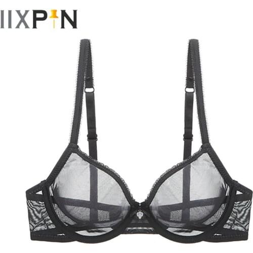 Women Non-padded Underwire Corselet Corset Transparent Mesh Brassiere Adjustable Shoulder Straps Bra Top Sexy Lingerie Nightwear