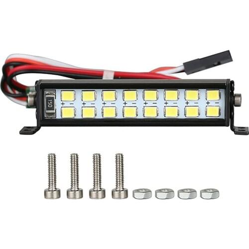 1Pcs Metal Roof Lamp for 1/10 SCX10 TRX4 D90 90048 CC01 Universal Mini Short Top Light 16 Lamp Beads High Brightness
