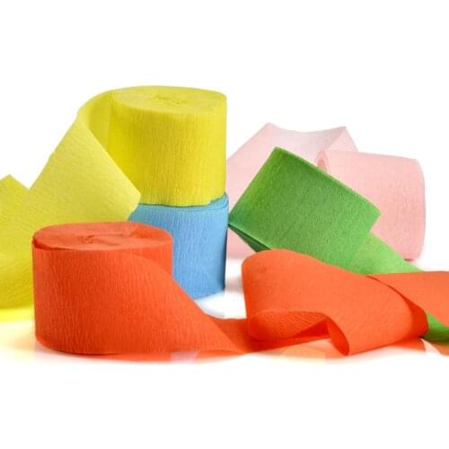 10M Crepe Paper Streamers DIY Paper Garland Photography Backdrops For Wedding Birthday Party Baby Shower Venue Decoration