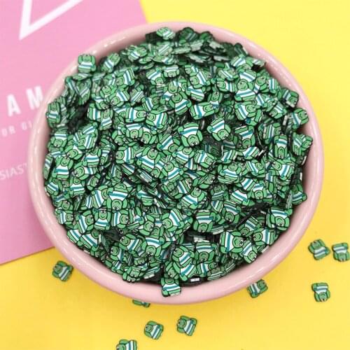 100g Kawaii Cartoon Frog Slices Polymer Hot Clay Sprinkles for Crafts Making Animal Slice DIY Scrapbook Nail Art Decoration 5mm
