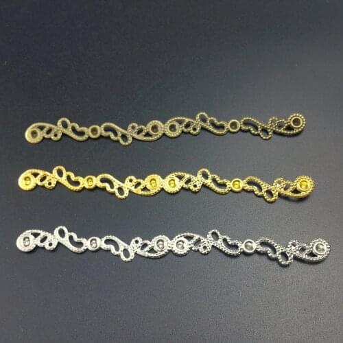 20Pcs/lot 8x96mm Filigree Decorative strip Wraps Metal Crafts Gift Decoration DIY Findings Connectors