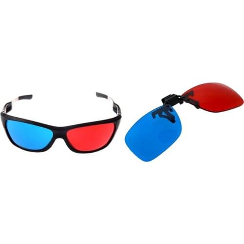 2X Red and Cyan Glasses & 1x Red-Blue / Cyan Anaglyph Simple Style 3D Glasses 3D Movie Game (Extra Upgrade Style)