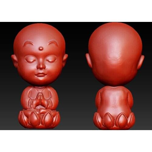 3D model for cnc 3D carved figure sculpture machine in STL file format The Chinese culture, The Litter Monk
