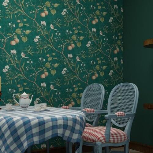 3M/5M/10M Non-woven Fabric Self-adhesive 3D Wallpaper Pastoral Flower Home Decor Living Room Decoration Modern Wallpaper