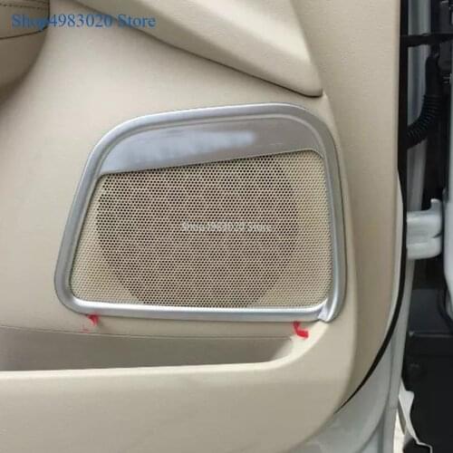 For Nissan Murano 2015 2016 2017 car detector stick ABS chrome Inside Door Audio Speak Sound Ring lamp trim panel 4pcs