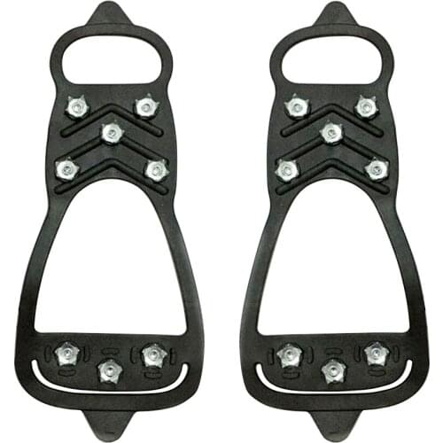 8 Teeth Anti-skid Claw Snow Ice Climbing Shoe Spikes Toothed Crampon Shoes Boots Cover Outdoor Sports for Skiing Walking Hiking