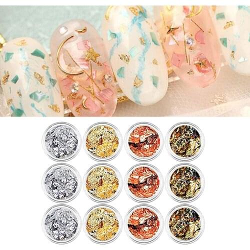 Nail Accessories for Foil Transfer,Nail Paillette for Decor, Flake Mirror Effect