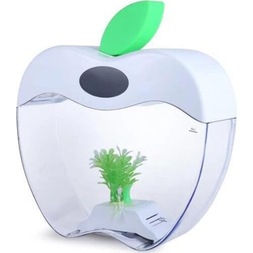 Usb Aquarium with Led Night Light Lcd Display Screen and Clock Fish Tank Personalise Aquarium Tank Fish Bowl