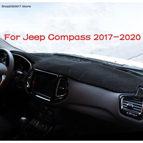 Car Center Console Dashboard Cover Dash Mat Non-slip SunShade Protector Carpet Trim For Jeep Compass 2017 2018 2019 2020 2021