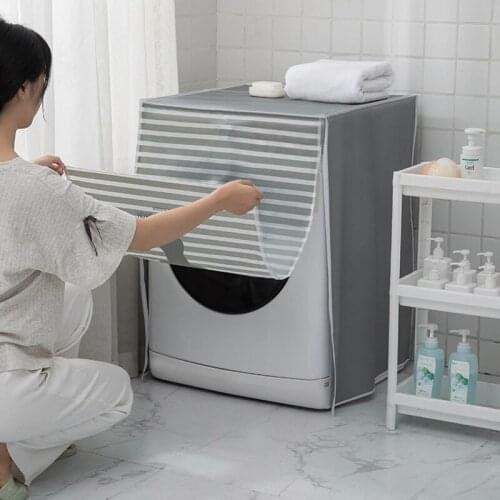 Drum Washing Machine Cover Dustproof Cute Cartoon Dryer Dust Cover Oven Microwave Refrigerator Protecor Covers Home Decor
