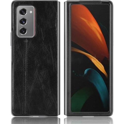 Leather Protective Case Shell for Samsung Galaxy Z Fold2 Phone Shockproof Back Cover Case for Galaxy Z Fold2 Accessories