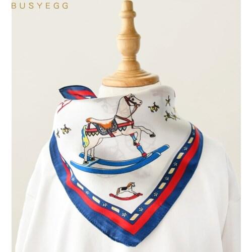 Foulard child natural bandana silk women scarves fashion hair scarf Pareo for girls headscarf foulard hijab BABY ladies warp