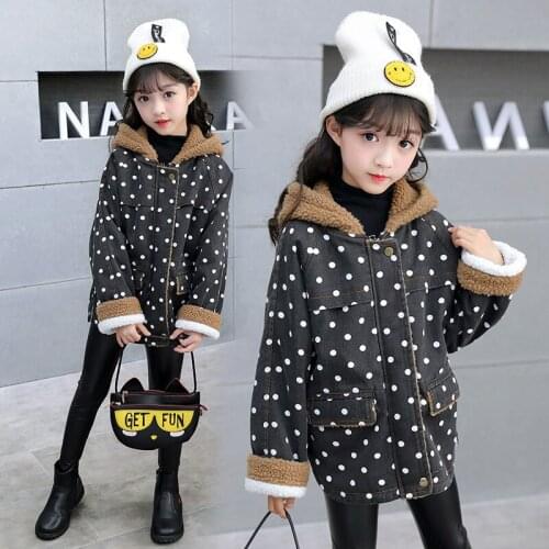Girls Babys Coat Jacket Outwear 2021 Dots Thicken Winter Autumn Overcoat Top Zipper Cardigan Childrens Clothing