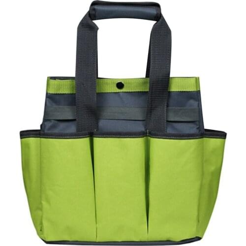 Customized Oxford Cloth Belt PE Board Large Capacity Garden Work Portable Garden Tool Bag Pruning Tool Storage Bag