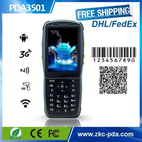 3G Handheld PDA Android 5.1 data Terminal Touch Screen 2D Barcode Scanner or 1D Laser barcode scanner optional