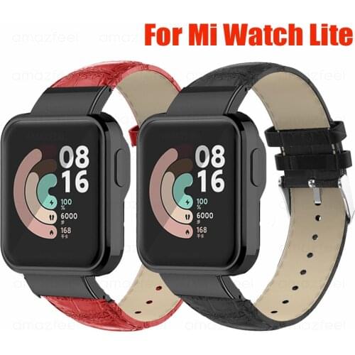 Leather Bracelet For Xiaomi Mi Watch Lite Strap Genuine Leather Replacement Watch Band For Xiaomi Watch Lite Redmi Straps Belt