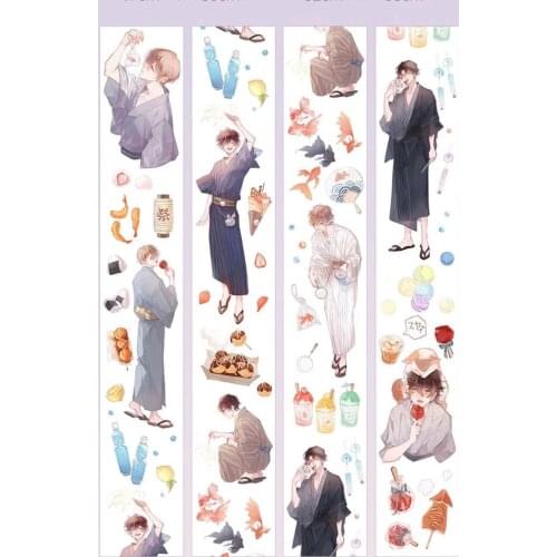 Summer Days Washi Masking Tapes for Card Making Bullet Journal DIY Scrapbooking Label Stickers