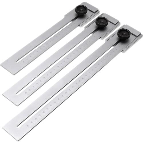Marking ruler 0-200mm 0-250mm 0-300mm Screw Cutting Marking Gauge Mark Scraper Tool For Woodworking Measuring layout tools