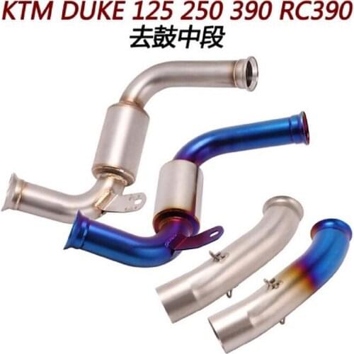 Modified For KTM 125 250 390 RC390 2017 2018 2019 2020 Motorcycle Exhaust System Escape Middle Link Pipe