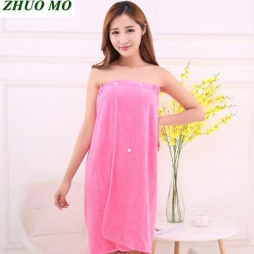 Fashion Microfiber bath towel Absorbent Lady Wearable Wrap Chest Bath Beauty Salon Sauna Clothes Beach Spa Bathrobes Bath Skirt