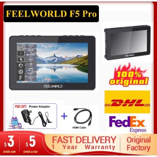 FEELWORLD F5 Pro 4K Monitor 5.5 Inch Field Monitor TYPE C HDMI Cable - Compatible Video Monitor for DSLR Camera Gimbal Rig