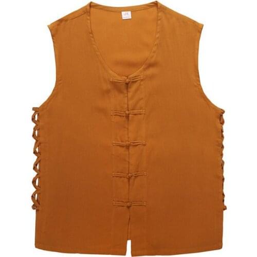 3colorsmen male shirts pure cotton Buddhism Monks vest buddhist tees lay clothes topsLohan underwear undershirt
