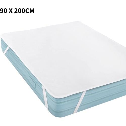 New Waterproof Mattress Protector Cover For Bed Polyester Cotton Mattress Pad Topper Bed Anti-mite Pillow Cover 90 x 200 cm #N