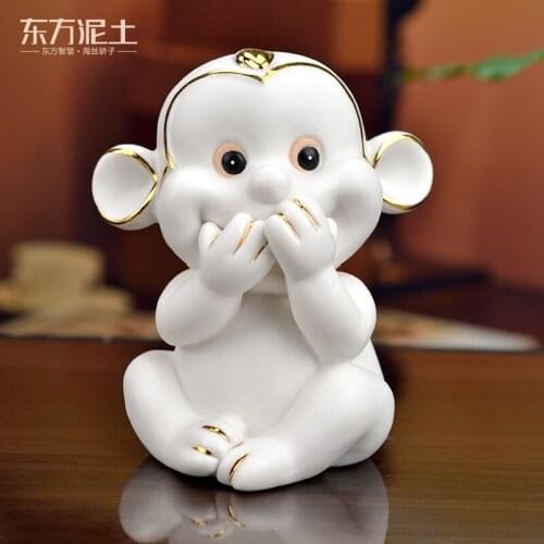 Monkeys ceramic furnishing articles lovely decorations of TV ark wine sitting room furniture is small adorn article