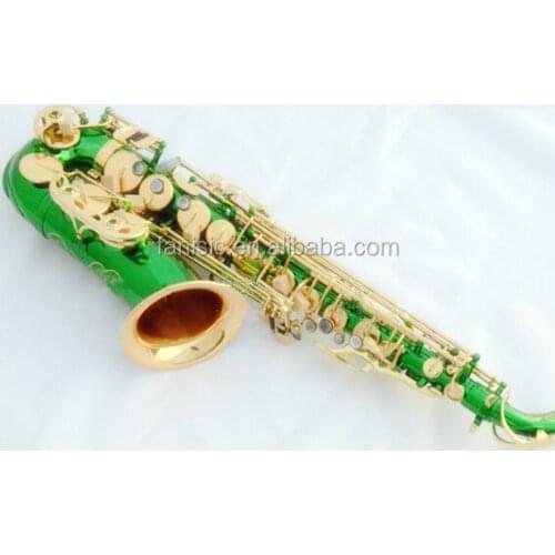 OEM/ODM Professional Alto Saxophone/Green Saxophone with Saxophone Spare Parts