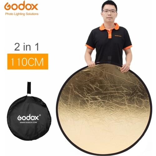 Godox 43" 110cm 2 in 1 Gold and Silver photography reflector Board Collapsible Gold and Silver for Studio photography reflector